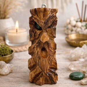 Unique Hand Carved Wooden Mystical Creature Wall Hanging Sculpture